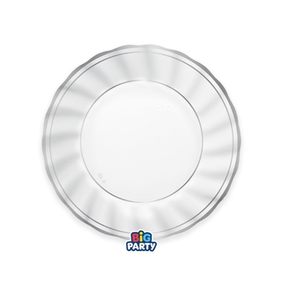 PIATTI IN CARTONCINO CLASSIC SILVER METAL  20CM 6PZ (77017)