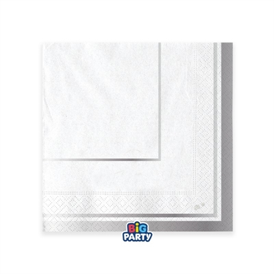 TOVAGLIOLI CLASSIC SILVER METAL 33X33CM 16PZ (77019)