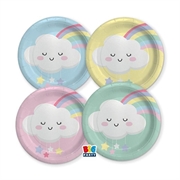PIATTI IN CARTONCINO RAINBOW 18CM 8PZ (74876)