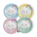 PIATTI IN CARTONCINO RAINBOW 18CM 8PZ (74876)