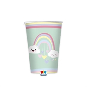 BICCHIERI IN CARTONCINO RAINBOW 250ML 8PZ (74877)