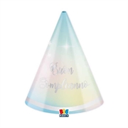 CAPPELLINI CONO BUON COMPLEANNO SOFT RAINBOW 6PZ (75177)