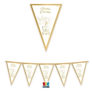 FESTONE BANDIERINE DI CARTA SANTA CRESIMA GOLD 300X30CM (75181)