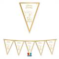 FESTONE BANDIERINE DI CARTA SANTA CRESIMA GOLD 300X30CM (75181)