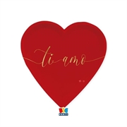 PIATTI IN CARTONCINO CUORE TI AMO GOLD 22X22CM 6PZ (76079)