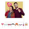 MAXI PHOTO BOOTH HIPPIE 20CM 8PZ (81496)