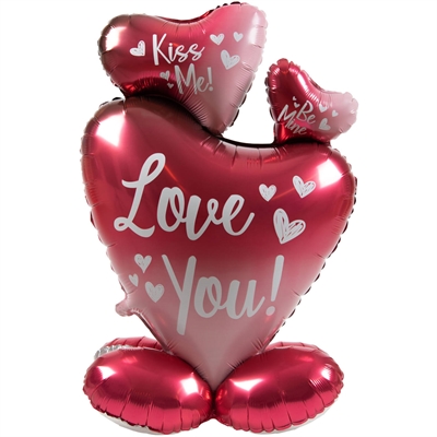 PALLONCINO IN MYLAR AIRLOONZ CUORE LOVE YOU 77CM (63793)