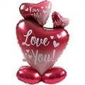 PALLONCINO IN MYLAR AIRLOONZ CUORE LOVE YOU 77CM (63793)