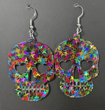 ORECCHINI TESCHIO MULTICOLOR (3065)