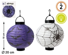 LANTERNA IN CARTA RAGNATELA CON LUCE 17CM (51539)