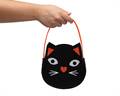 BORSETTA IN FELTRO GATTO NERO 17CM (74821)