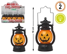 LANTERNA ZUCCA CON LUCE 16CM ASS (78884)
