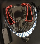 MASCHERA LED FANTASMA SORRIDENTE BLU E ROSSA (3119.0)