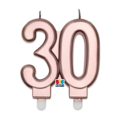 CANDELINA 30 ANNI ROSEGOLD 9CM (75396)