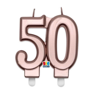 CANDELINA 50 ANNI ROSEGOLD 9CM (75398)