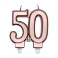 CANDELINA 50 ANNI ROSEGOLD 9CM (75398)