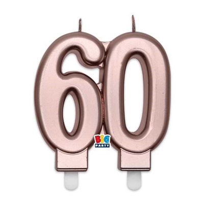 CANDELINA 60 ANNI ROSEGOLD 9CM (75399)