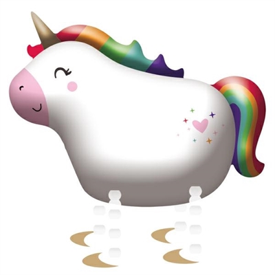 PALLONCINO IN MYLAR WALKING BALLOON UNICORNO 62CM (9909710)