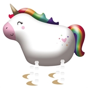 PALLONCINO IN MYLAR WALKING BALLOON UNICORNO 62CM (9909710)