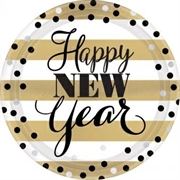 PIATTI CARTONCINO HAPPY NEW YEAR 23CM 8PZ (25244-551668 AM)