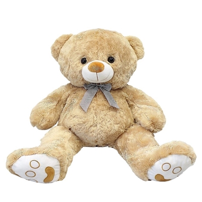 PELUCHE ORSO BEIGE CON FIOCCO 90CM (B8042)