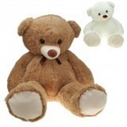 PELUCHE ORSO GIGANTE ASS BIANCO E MARRONE 160CM (K151350)