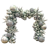 ARCO ORGANICO ORO SHINY CON MIRROR E STELLE ESPLOSIVE 3X2,5MT (COMP 459)