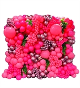 WALL DI PALLONCINI CON INSERTI FLOREALI (COMP 465)