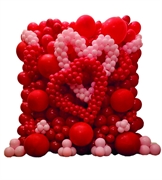 WALL DI PALLONCINI CON CUORI INTRECCIATI (COMP 467)