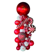 TORRETTA CON MYLAR NATALIZI E SFERA IN ALTO 2MT (COMP 472)