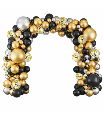 ARCO ORGANICO ORO E ARGENTO SHINY E NERO 3X2,5MT (COMP 479)