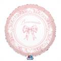 PALLONCINO IN MYLAR TONDO BENVENUTA FIOCCO VINTAGE 45CM (77145)