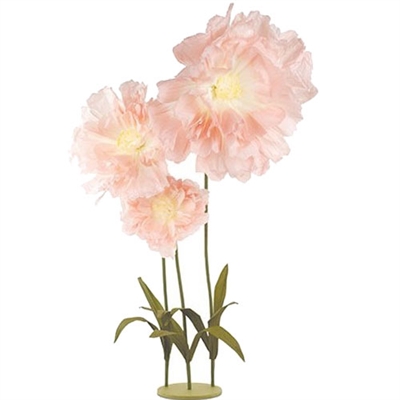 SET 3 ROSE DI COLORE ROSA 140CM CON BASE (SET-3-ROSE.ROSA)