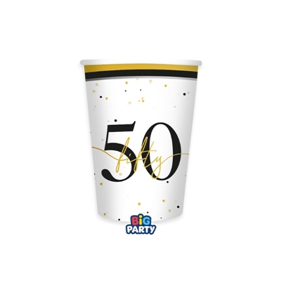 BICCHIERI BUON COMPLEANNO PRESTIGE 50 ANNI 200CC 6PZ (77262)