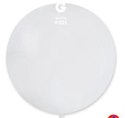 PALLONCINI IN LATTICE TONDO BIANCO 48CM 25PZ (200157)