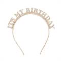 CERCHIETTO ORO GLITTER COMPLEANNO IT`S MY BIRTHDAY (HBBC103)