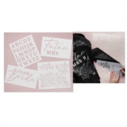 SET DA 4 STENCIL PER PERSONALIZZARE QUALSIASI CAPO PER FESTA NUB (HBBT112)