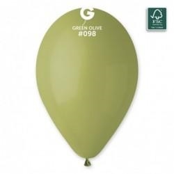 PALLONCINI IN LATTICE TONDO VERDE OLIVA 13CM 100PZ (059816)