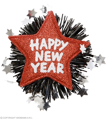 SPILLA HAPPY NEW YEAR ROSSO E NERO (20350-7893R)