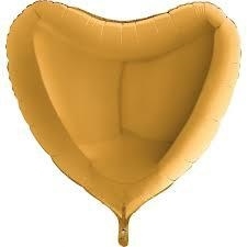 PALLONCINO IN MYLAR MINI SHAPE CUORE ORO 25CM (27128-RM03-9-F39)