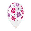 PALLONCINI IN LATTICE TONDO FIORI HAWAII 33CM 5PZ (323634)