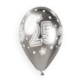 PALLONCINI IN LATTICE TONDO ARGENTO NUMERO 25 VENTICINQUE 33CM 5 (341089)