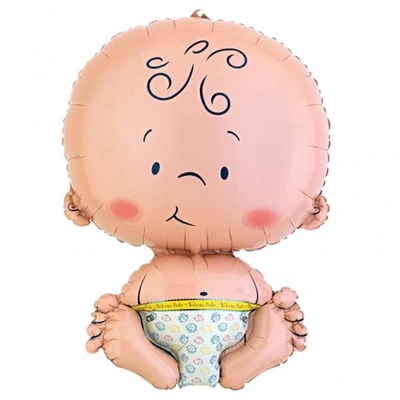 PALLONCINO METALLIZZATO MYLAR WELCOME BABY 41X56CM (37-65408 02)