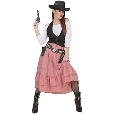 COSTUME DONNA COWGIRL TAGLIA S (15010-58452) - COSTUMI WEST COWBOY COUNTRY  - Party Trade