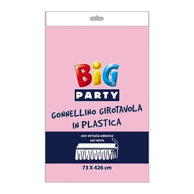 GONNELLINO GIROTAVOLA IN PVC ROSA 73X426CM (14721)