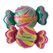 PALLONCINO IN MYLAR CANDY BUON COMPLEANNO 51X103CM (42298)