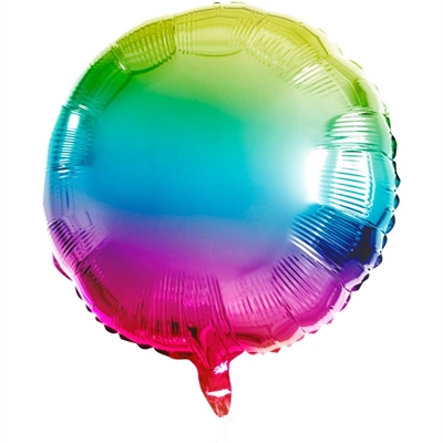 PALLONCINO IN MYLAR TONDO RAINBOW 45CM (66905)