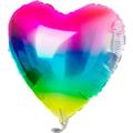 PALLONCINO IN MYLAR CUORE RAINBOW 45CM (66924)