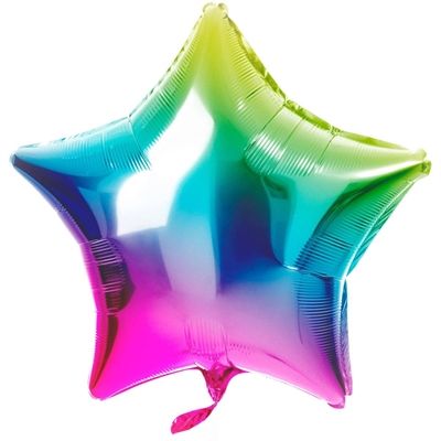 PALLONCINO IN MYLAR STELLA RAINBOW 45CM (66943)