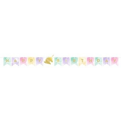 FESTONE HAPPY BDAY UNICORNO BABY 240X14CM (8C329312)